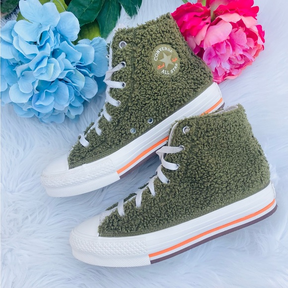 Converse Other - Youth Converse Sherpa Platform Sneakers